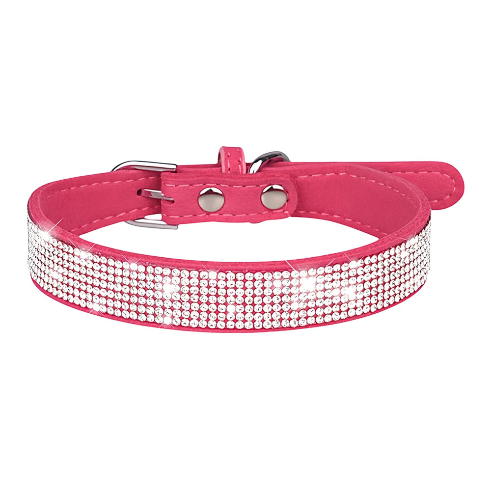 Collar de Lujo con Pedrería para Mascotas Ajustable