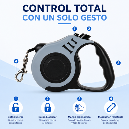 Correa Retráctil Resistente de 3m y 5m