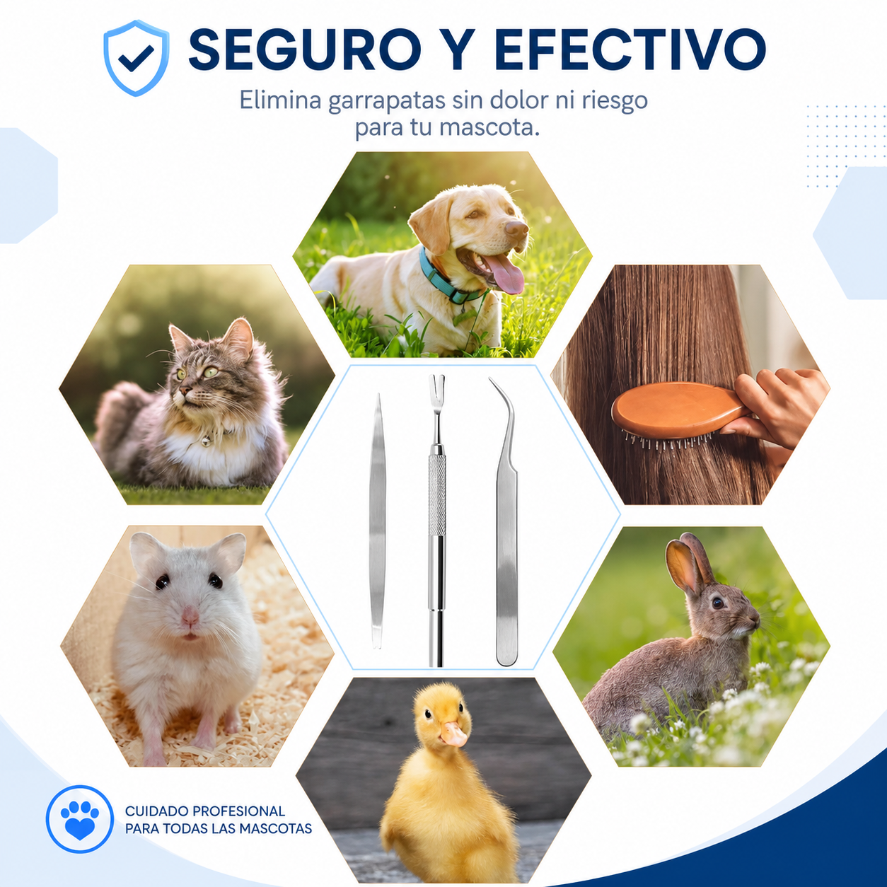 Kit Removedor de Garrapatas para Mascotas