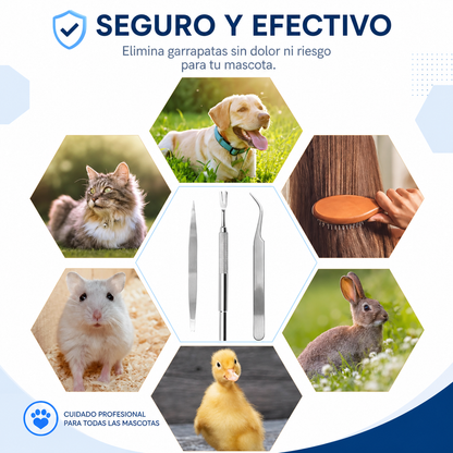 Kit Removedor de Garrapatas para Mascotas