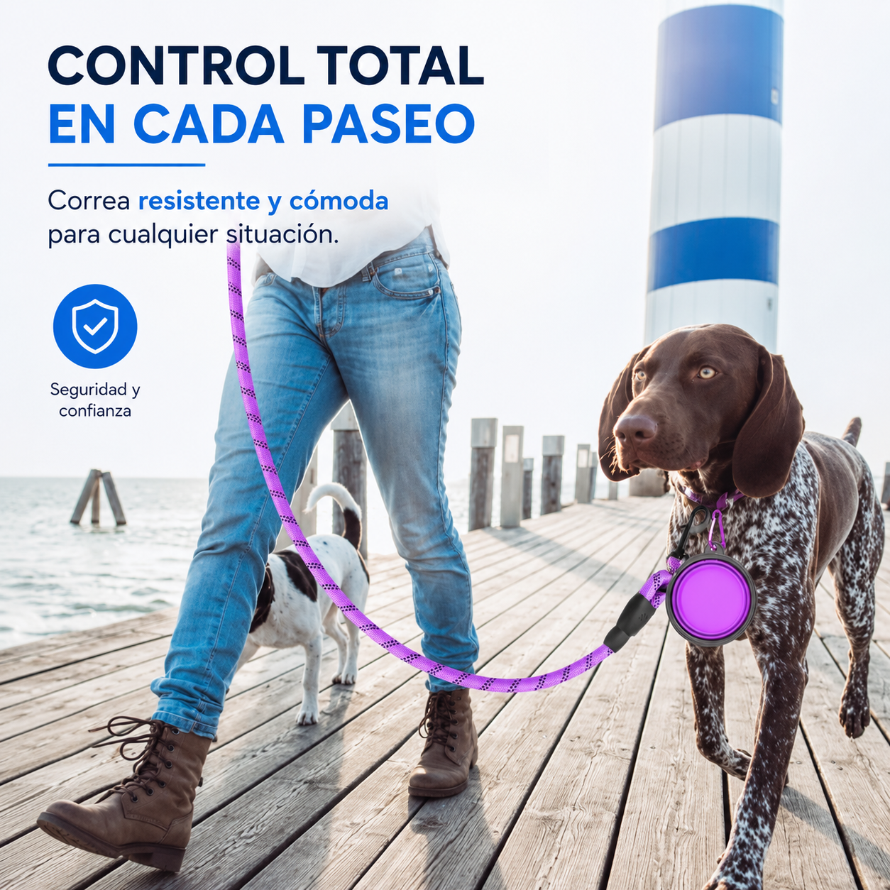 Correa Reflectante para Perros – Fuerte, Cómoda y Duradera