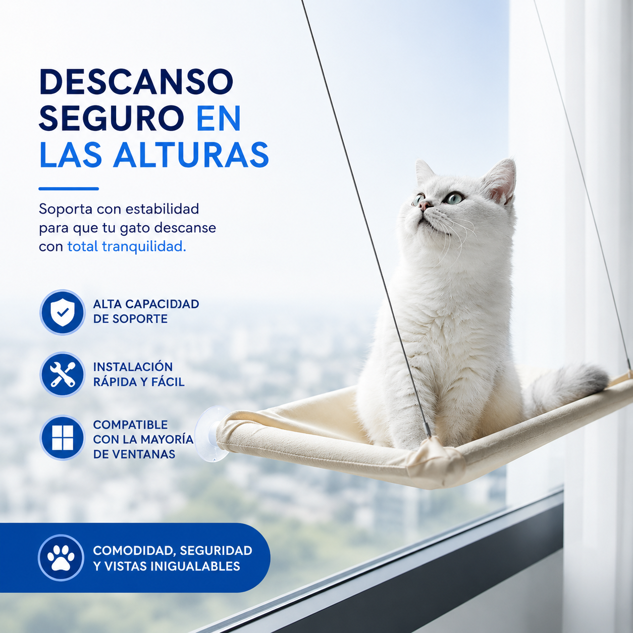 Hamaca de Ventana para Gatos
