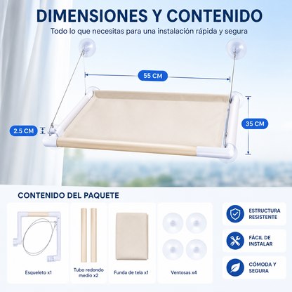 Hamaca de Ventana para Gatos