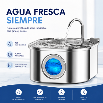 Alimentador de agua de acero inoxidable de 3,2L