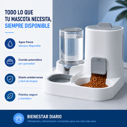 Dispensador Automático de Agua y Comida para Gatos