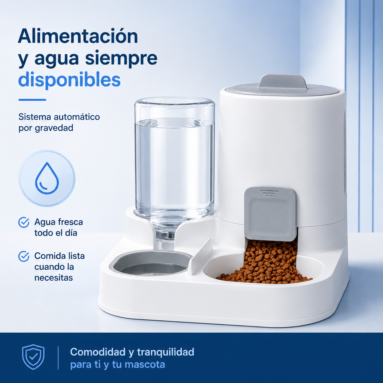 Dispensador Automático de Agua y Comida para Gatos