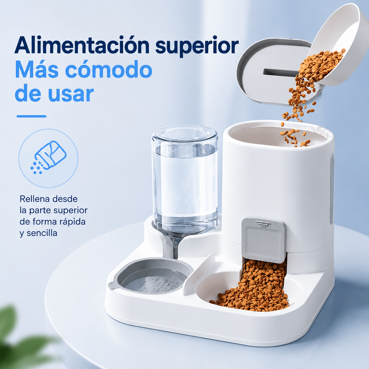 Dispensador Automático de Agua y Comida para Gatos
