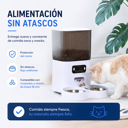 Comedero Automático Inteligente con Cámara HD y Control por App – 5L