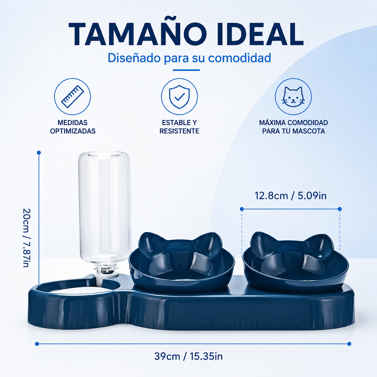 Comedero Ergonómico 3 en 1 para Gatos