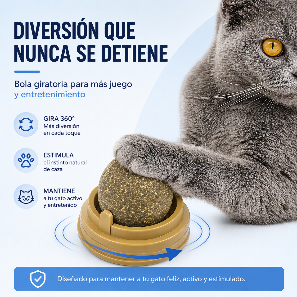 Bola de Hierba Gatera Natural para Gatos