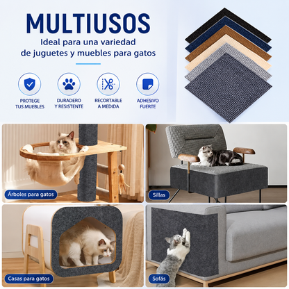 Alfombra Rascadora Adhesiva Restora para Gatos (Recortable DIY)