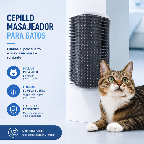 Peine Masajeador para Gatos – Reduce el Pelo Suelto