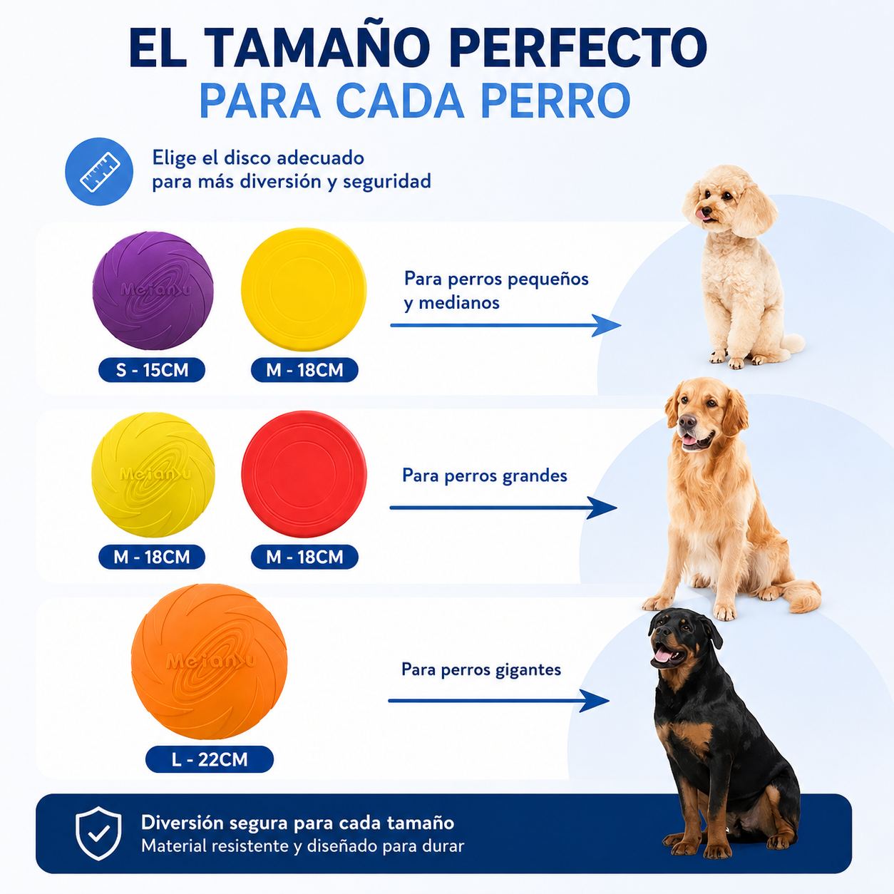 Frisbee para Perros – Resistente a Mordeduras