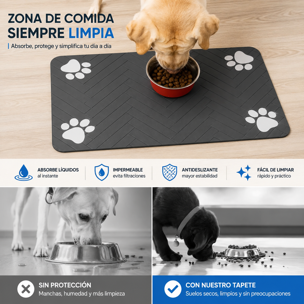 Tapete Absorbente para Mascotas Impermeable