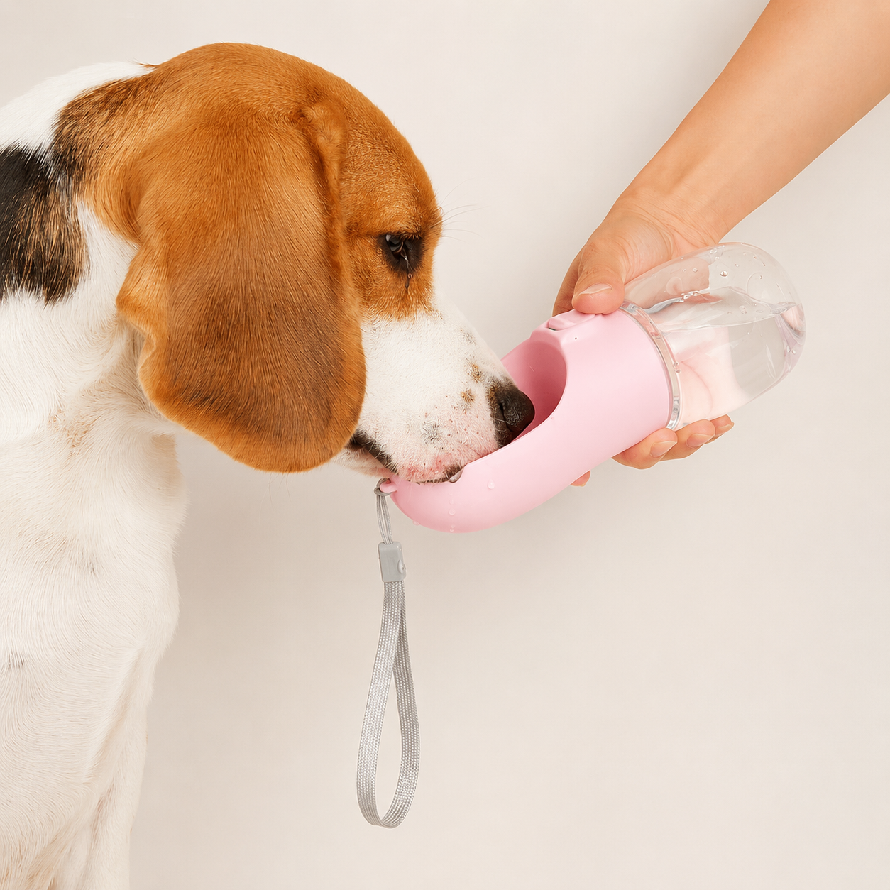 Botella de Agua Portátil para Perros con Bebedero