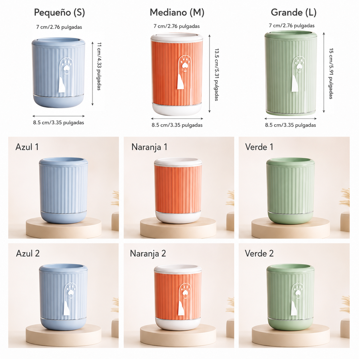 Taza Automática para Lavar Patas de Mascotas