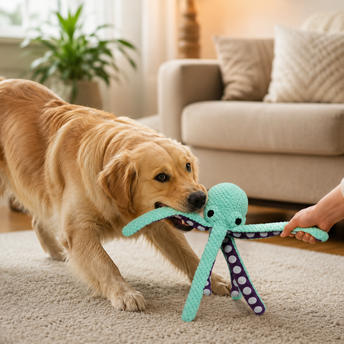 Juguete para Perro con Sonido de Pulpo