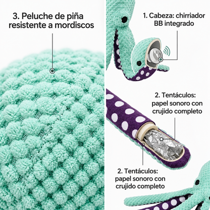 Juguete para Perro con Sonido de Pulpo