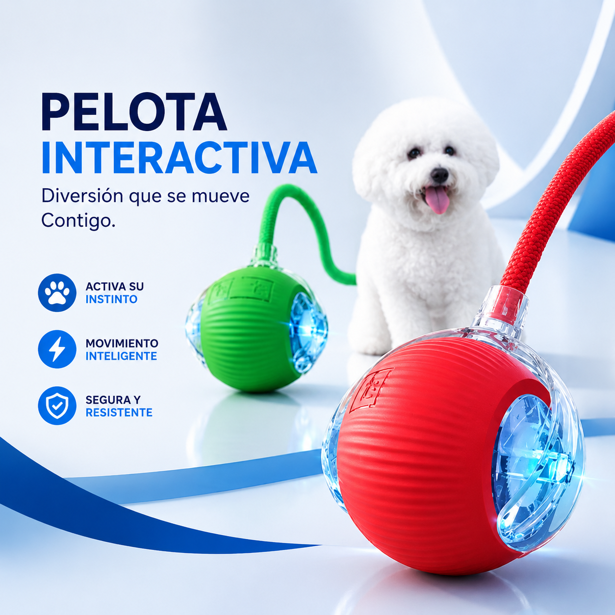 Pelota Inteligente Recargable para Perros