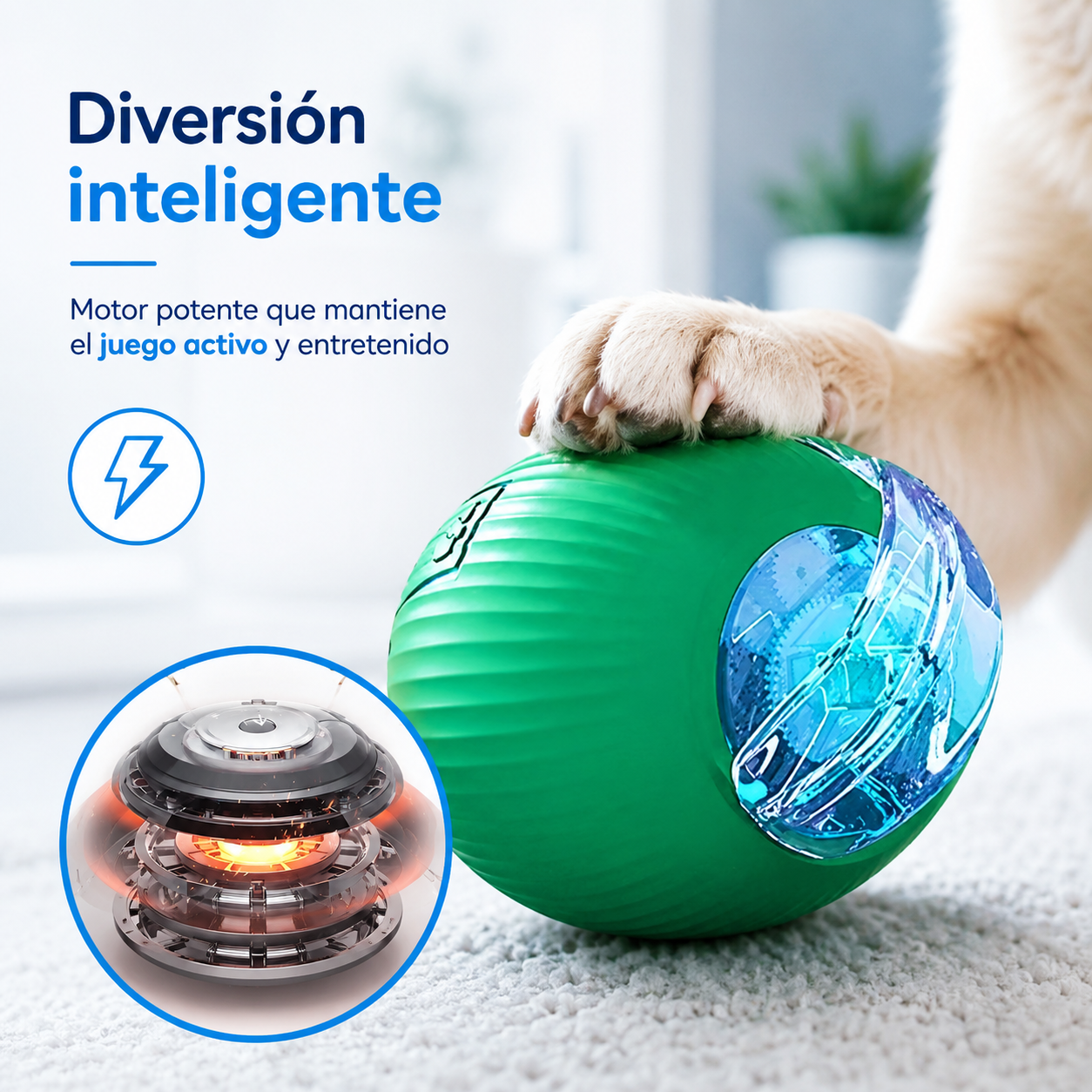 Pelota Inteligente Recargable para Perros