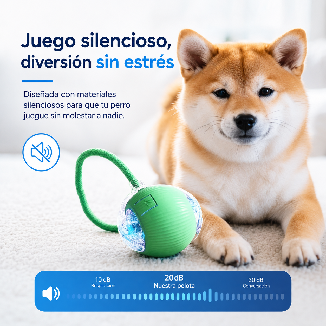 Pelota Inteligente Recargable para Perros