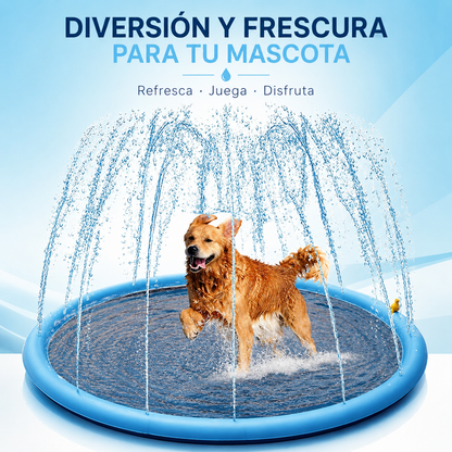 Piscina Refrescante para Mascotas con Rociador de Agua