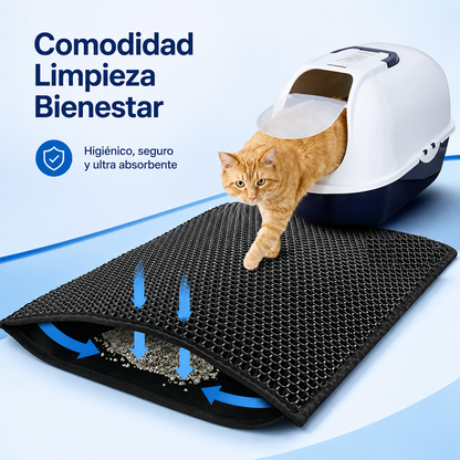 Alfombra Recoge Arena Impermeable para Gatos