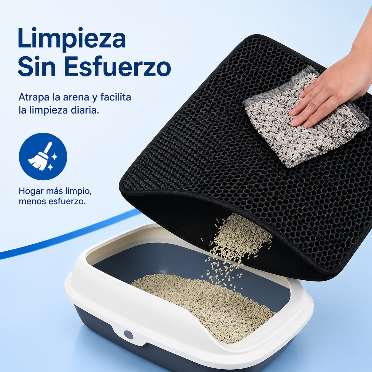 Alfombra Recoge Arena Impermeable para Gatos