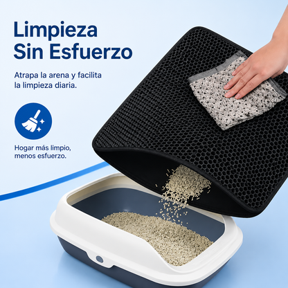 Alfombra Recoge Arena Impermeable para Gatos