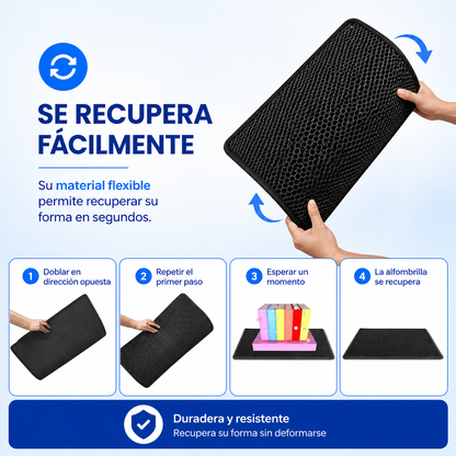 Alfombra Recoge Arena Impermeable para Gatos