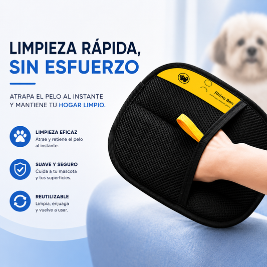 Guante Removedor de Pelo y Masaje para Mascotas