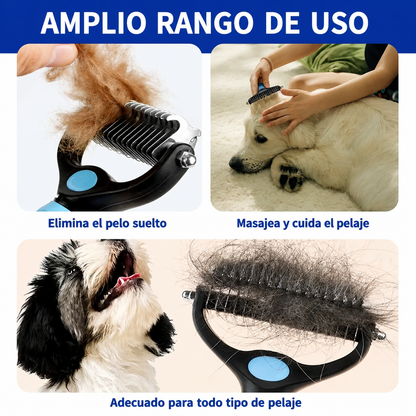 Cepillo Quitapelos para Mascotas – Elimina Nudos y Pelo Suelto