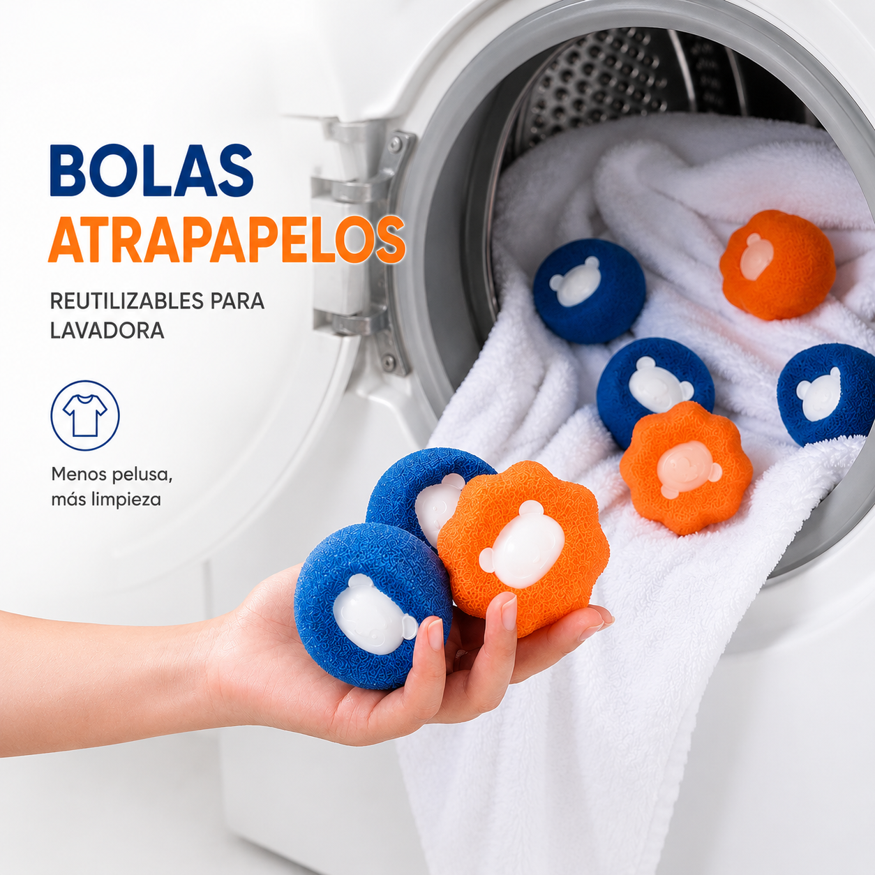 Elimina Pelos de Mascotas en la Lavadora | Atrapa Pelos Reutilizable