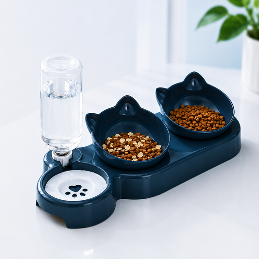 Comedero Ergonómico 3 en 1 para Gatos