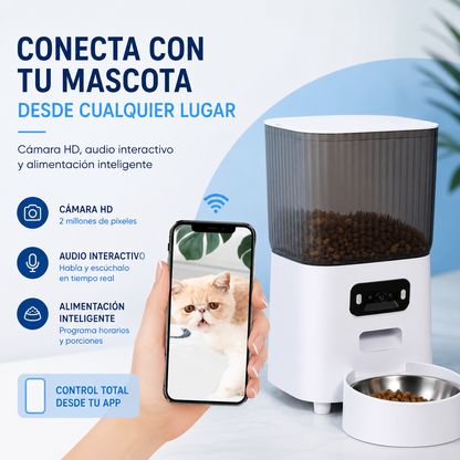 Comedero Automático Inteligente con Cámara HD y Control por App – 5L