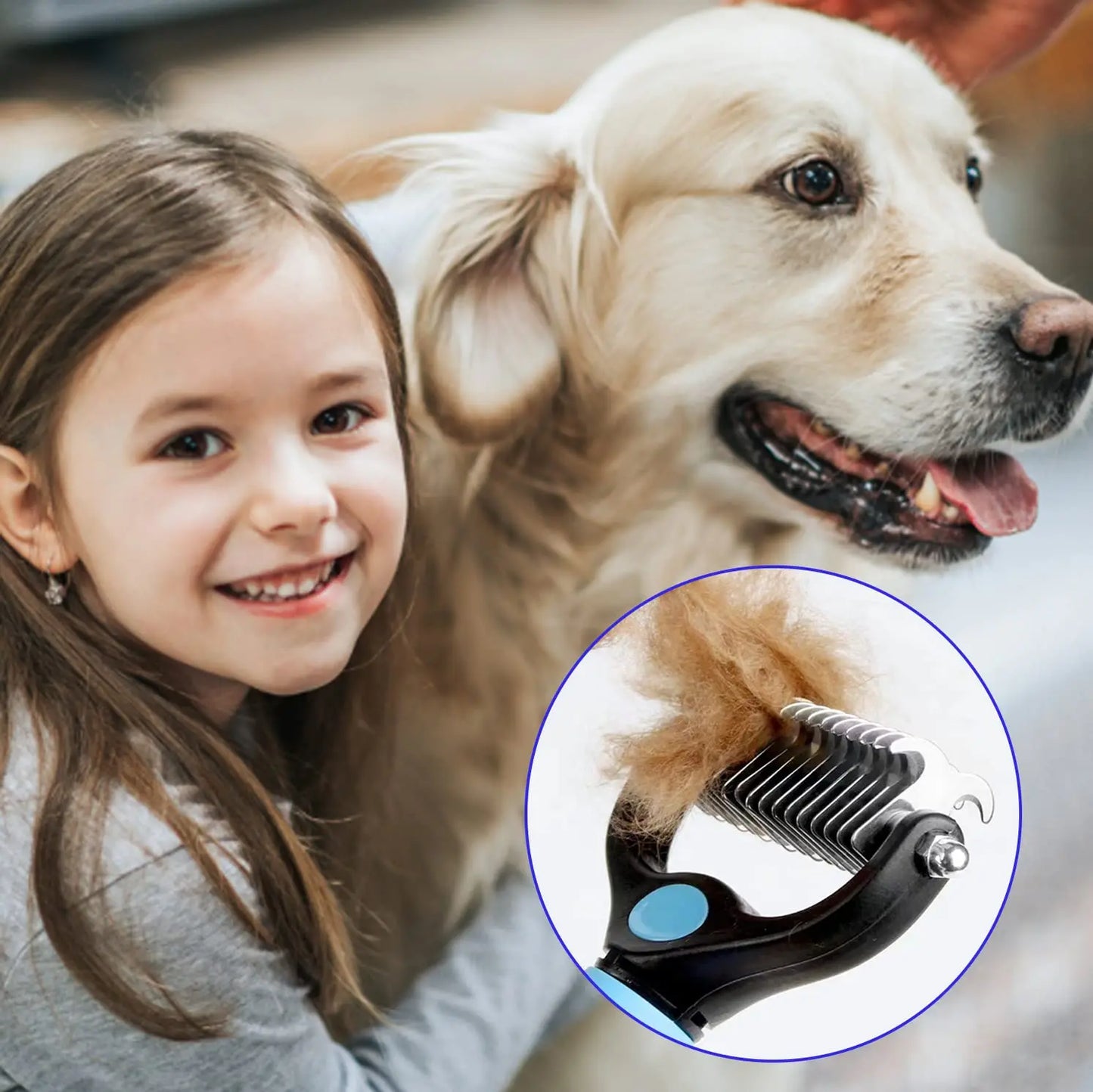 Cepillo Quitapelos para Mascotas – Elimina Nudos y Pelo Suelto
