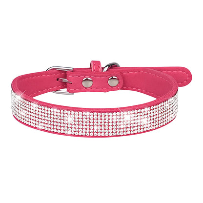 Collar de Lujo con Pedrería para Mascotas Ajustable