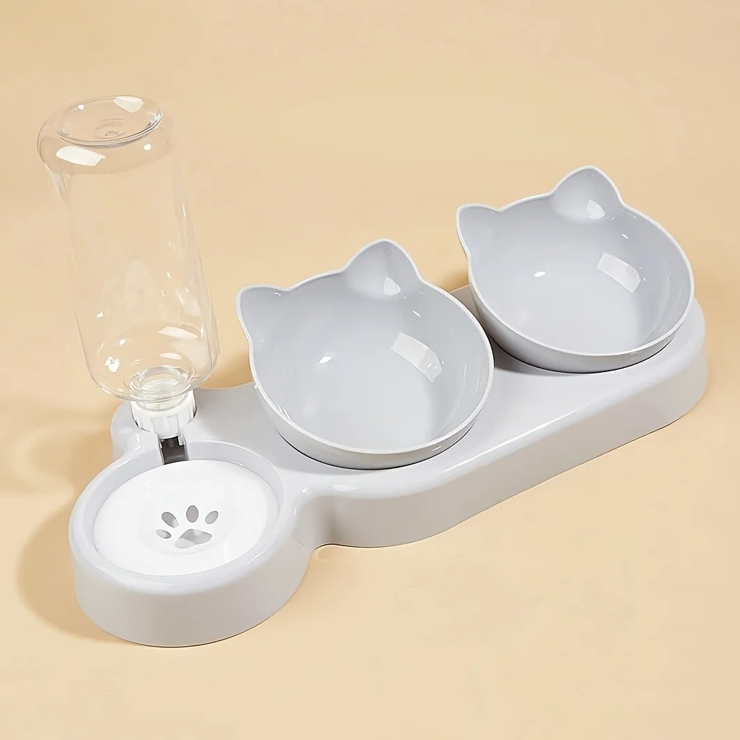 Comedero Ergonómico 3 en 1 para Gatos