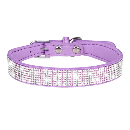 Collar de Lujo con Pedrería para Mascotas Ajustable