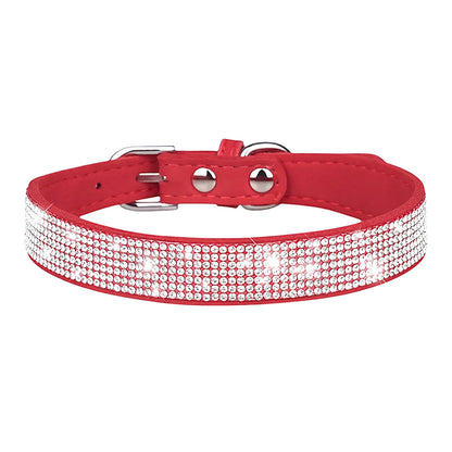 Collar de Lujo con Pedrería para Mascotas Ajustable