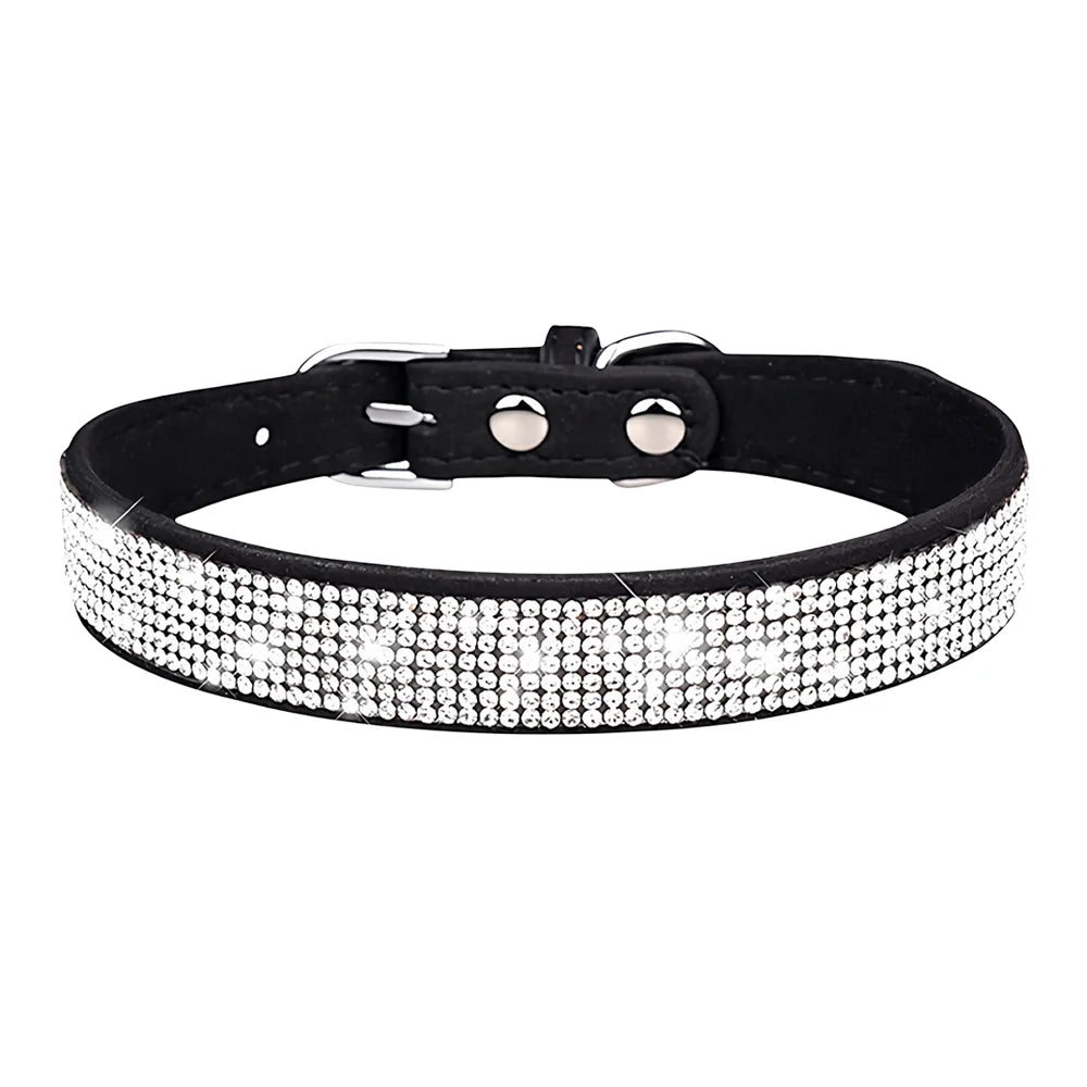 Collar de Lujo con Pedrería para Mascotas Ajustable