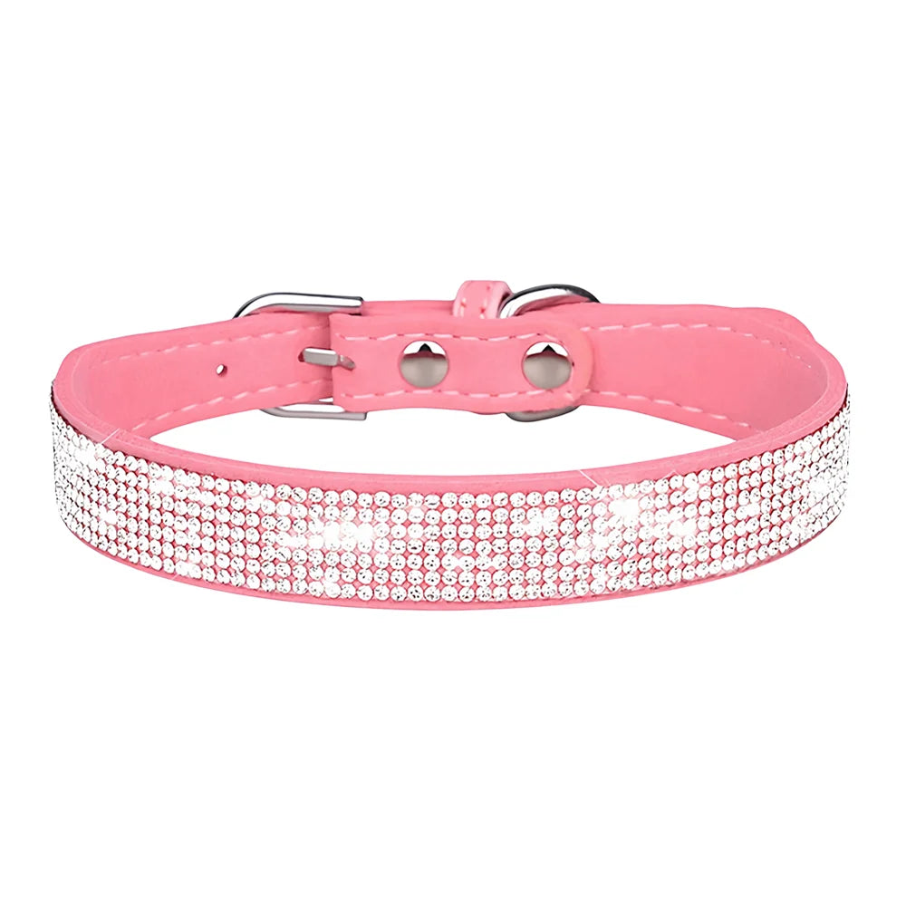Collar de Lujo con Pedrería para Mascotas Ajustable