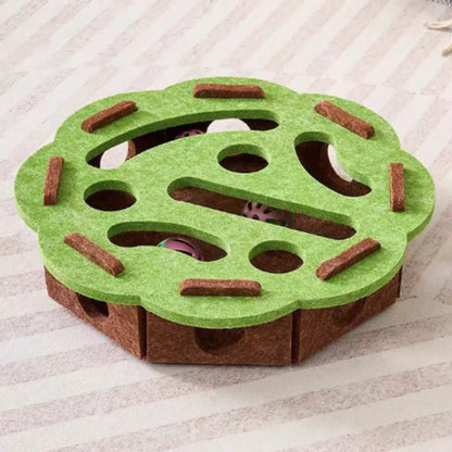 Juguete Interactivo para Gatos – Laberinto con Bola y Campana