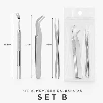Kit Removedor de Garrapatas para Mascotas