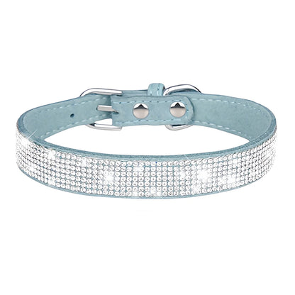 Collar de Lujo con Pedrería para Mascotas Ajustable