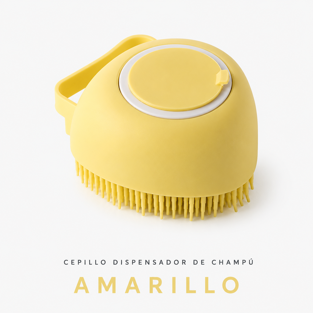 Cepillo de Baño con Dispensador de Champú para Mascotas