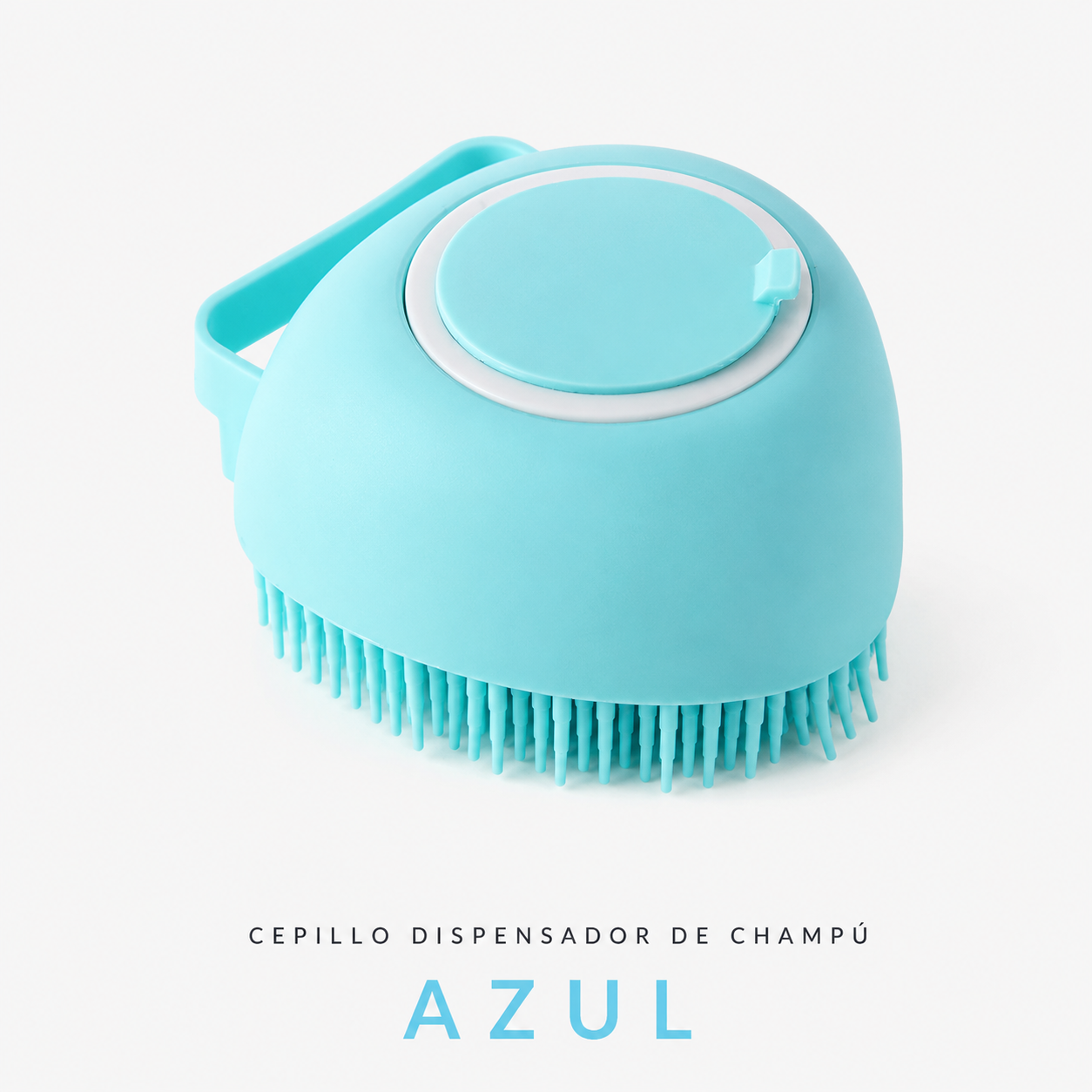 Cepillo de Baño con Dispensador de Champú para Mascotas