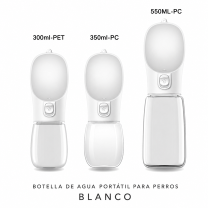 Botella de Agua Portátil para Perros con Bebedero
