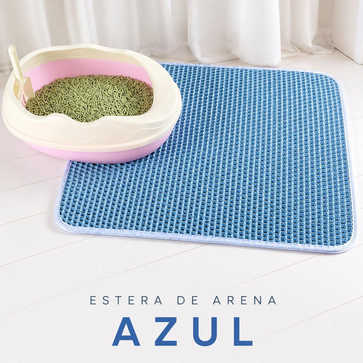 Alfombra Recoge Arena Impermeable para Gatos